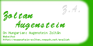 zoltan augenstein business card